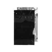 Resealable Smell Proof Foil Bag Clear Black 100 Pack- Airtight Zipper (Quarter,7g) 4 x 6-1/2