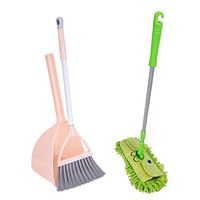 XEDUO Children Toy Kid's Housekeeping Cleaning Tools Set-3pcs Small Mop Small Broom Small Dustpan (A)