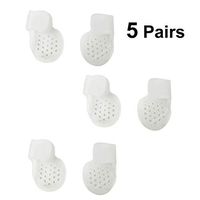 SUPVOX Toe Stretchers Spacers Bunion Hallux Valgus Pads Toe Separators for Little Toes (White) 5 Pair
