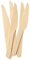 Brheez Eco Friendly Birchwood Disposable Wood Dinner KNIVES Biodegradable, Compostable and Natural, 6.5 inch Length Perfect for Parties and Crafts - Pack of 200 Knives