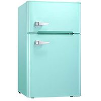 Tavata 3.2 Cu Compact Refrigerator Double Door Mini Fridge with Top Door Freezer,Small Drink Chiller for Home, Office,Dorm or RV(Green)