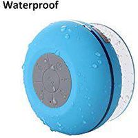 Portable Bluetooth Shower Speaker by Leo Petal | Wireless | Waterproof and Splash Proof | Indoor and Outdoor Use | Detachable Suction Cup | Up To 4 Hours of Playing Time | HD Sound | Blue