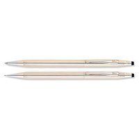 Jewelry Adviser Roller Ball Pen Century 14k Gold Filled Soft Rose Color Ball-point Pen and 0.7mm Pencil