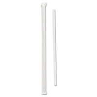 Solo 875WX2050PK Wrapped Jumbo Flexible Straws, Polypropylene, 7.63 in. Long, White, 400 Straws-Pk