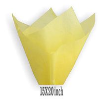 PMLAND Premium Quality Gift Wrapping Paper - Yellow - 15 Inches X 20 Inches 100 Sheets