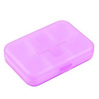 uxcell® Plastic Travel Medicine Pill Collection Storage Case Box Holder Purple
