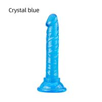Decu Flexible Lifelike Small Ðildǒ Toy with Suction Cup for Couple-Blue
