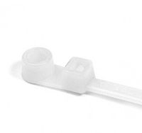 15", 50LB Capacity, UL Approved Zip Cable Ties Made from Dupont 66 Nylon, Indoor/Outdoor, White 100/Zip Lock, with Screw Hole