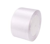 ATRibbons 25 Yards 1-1/2 inch Wide Satin Ribbon Perfect for Wedding,Handmade Bows and Gift Wrapping (White)