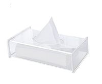 Tissue Box Transparent Clear Napkin Holder Transparent Organic Glass Rectangular