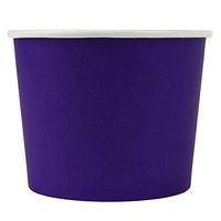 [50 Count] Purple Paper Ice Cream Cups - 12 oz Eco-Friendly Dessert Containers - Perfect For Your Yummy Foods! Many Colors & Sizes - Frozen Dessert Supplies