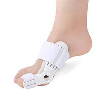 HAIHF Big Bunion Corrector Night Bunion Splint Big Toe Straightener Bunion Splints with Metal Splint Support Adjustable Strap for Hallux Valgus Splint Treatment,White