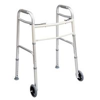 Carex Dual Paddle Folding Walker with 5" Wheels and Glides