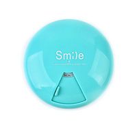 Arce Candy Colors Weekly Reminder Pill Box Portable Travel Container Pill Organizer Medicine Storage Box with 360 Degree Rotation(Blue)