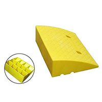Plastic Car Uphill Pad, Cushioned Black Pedal Pads, Non-Slip Road Calculus Triangle Pad is Not Easy to Age and Durable Wear (Size: 49.5 39 16.5cm) (Color : Yellow)