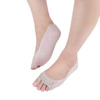 Milisten 1 Pair Gel Toe Bunion Corrector Socks Hallux Valgus Splints Toes Straighteners Pain Relief (White)