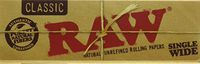 Raw Classic Rolling Papers 70mm Single Wide Size 6 Packs