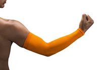 NV-X Sport Arm Sleeves 15-20MMHG Compression Enhanced Performance and Protection, Acid Orange, Extra Large