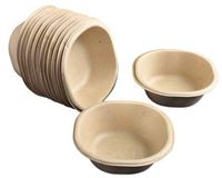 50 Count - 6 OZ Natural Sugarcane Bagasse Bowls - EcoFriendly - Biodegradable, Compostable Bowls