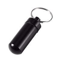 Kaimu Mini Aluminum Alloy Waterproof Medicine Pill Box Case Keychain Bottle Holder Pill Dispensers & Reminders