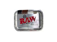 Raw Natural Silver Metallic Rolling Tray (Small)