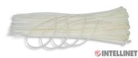 Intellinet, 8 inch Cable Ties Self-Locking Clear Nylon 100/Bag