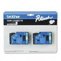2/Pack 1/2" (12mm) Blue on White P-touch TC Tape for Brother PT-10, PT10 Label Maker