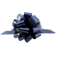 Navy Blue Decorative Gift Pull Bows - 5" Wide, Set of 10, Police Support, Law Enforcement Appreciation, Thin Blue Line Awareness, Wreath, Swag, Garland, Valentine's Day, Presents, Gift Basket