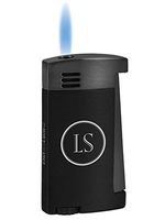 Personalized Vertigo Amigo Black Single Torch Flame Cigar Lighter with Free Laser Engraving ([B] Two Initials)