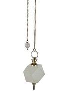 Excel Pentagon Shaped White Quartz Pagan Healing Reiki Pendulum