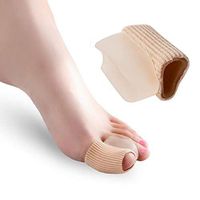 zinnor Hammer Toe Straightener Protector Sleeve Tube with Big Toe Gel Spacers Cushion for Bunion, Hallux Valgus, Toe Alignment, Overlap Toes, (Pack of 4)