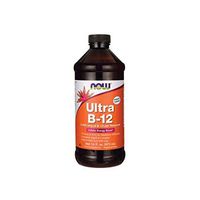 NOW Supplements, Ultra B-12, Liquid, 800 mcg Folic Acid, Cellular Energy Production*, 16-Ounce
