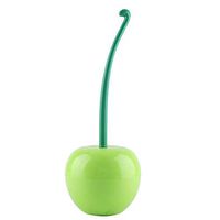 Yosooo Toilet Brush and Holder Set, Cherry Shaped Bathroom Cleaning Tool Lavatory Soft Bristles Standing Brush Kit(1#)