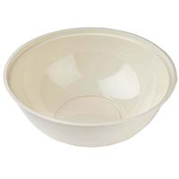 BalsaCircle 8 pcs 4 qt Ivory Plastic Round Bowls - Disposable Wedding Party Catering Tableware