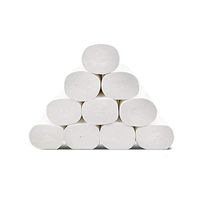 YJYdada 10PC White Roll Paper, 100% Pulp 4 Layers Home Kitchen Replacement Roll Paper Print Interesting Toilet Paper, Excellent Water Absorption (White)