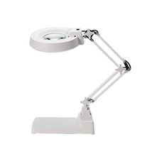 5X, 10x, 15x, 20x Desktop HD Desktop Magnifier Repair LED Lamp Work Desk Magnifier (Color : White, Size : 20X)
