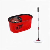 FFLSDR Rotating Mop Bucket Rotating Automatic Mop Bucket Stainless Steel Good God Trailer Double Drive Mop