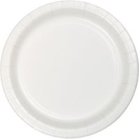 Creative Converting 79000B Touch of Color Lunch Plates, White