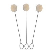 IETONE 20 Pieces Wool Daubers Ball Brush Leather Dye Dauber Dyeing Applicator with Metal Handle for DIY Crafts Projects