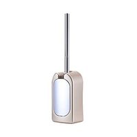 Lina Toilet Brush Holder, Toilet Brush Set Creative Without Drilling 360° No Dead Corner Toilet Brush Toilet Brush Holder Toilet Cleaning Household (Color : Champagne)