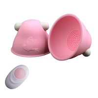 Breast Massager Enlargement Enhancer with Remote Control, Vibrating Massage Bust Lift Enhancer Table Bras Prosthesis Pasties,Pink