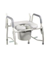 K.D. Deluxe Steel Drop-Arm Commode Replacement Seat