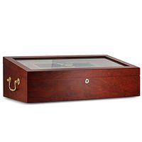 None walnut and glass humidor