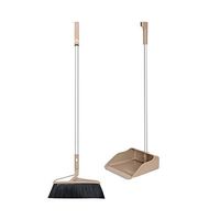 Broom and Dustpan With Long Handle Telescopic Up Multi-Function Soft Brush Extra Long Handle Broom And Dustpan Non-stick Hair Soft Brush Windproof Broom Set Home Kitchen Office Schools Toilet Cleaning