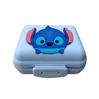 Stitch Pill Box Case Organizer Anime Portable Small Storage Box One Week Sealed Square Travel Seven Grid Color