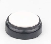 Sinardo Telling Time and Date for Elderly Impaired Sight or Blind Extra Large Button Talking Clock,Color White Black