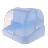 Bottle Drying Racks with Anti-dust Cover - Nursing Bottle Storage Box - Dinnerware Organizer - Blue
