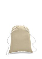 Pack of 2 - Eco-Friendly Reusable Drawstring Bag Natural Eco-Friendly Economical 6 oz. Cotton Canvas Drawstring Bag Cinch bags size 14"W x 18"H - CarryGreen Bag