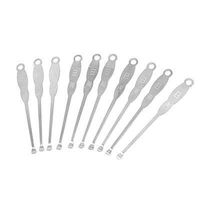 Product Name: Earpick; Material : Metal - Rosallini 10 Pcs Metal Silver Tone Earpick Ear Curette Wax Removers