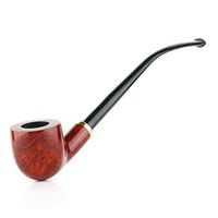 Mr. Brog Churchwarden Tobacco Pipe - Model No: 92 Regata Pecan - Mediterranean Briar Wood - Hand Made